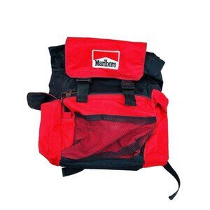 Vintage Marlboro unlimited red Canvas backpack Sturdy Collectible